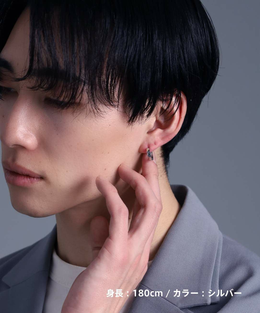 限定展開】“THE EDGE”カッティングフープピアス/サージカルステンレス