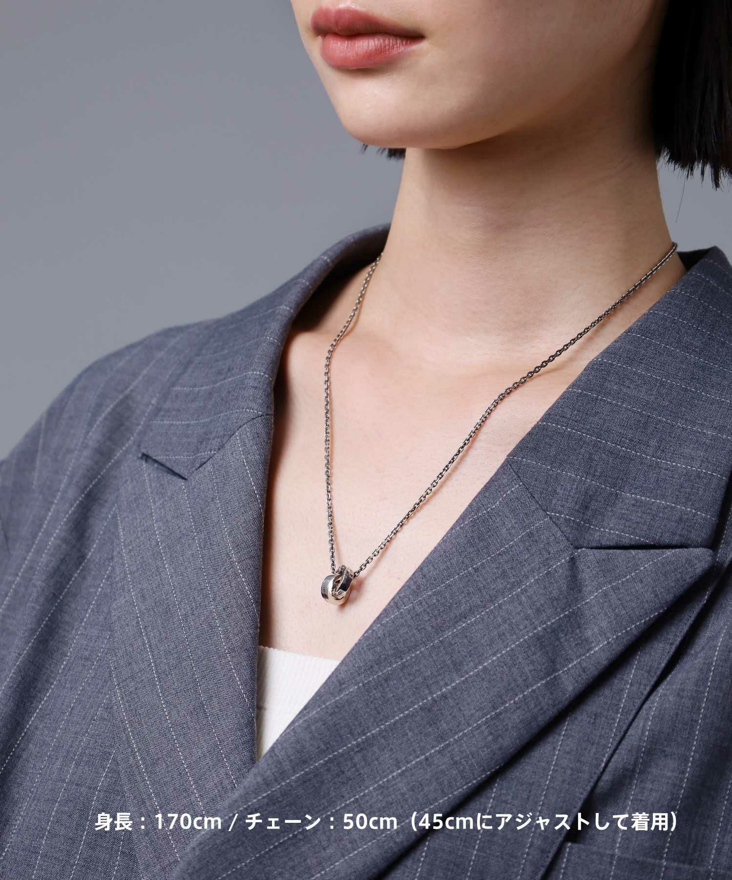 LION HEART ライオンハート/ネックレス/指輪/まとめ売り for Gift”槌目ダブルリングネックレス/シルバー925 | LION HEART STORE