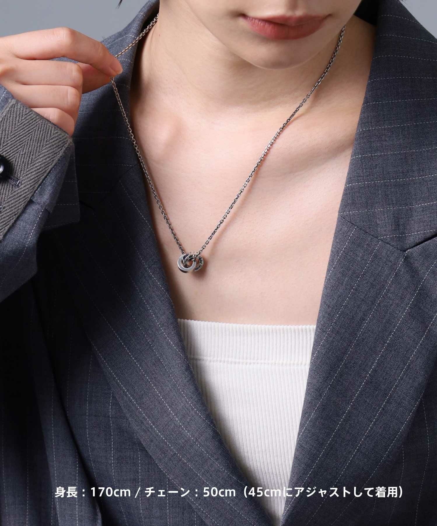 for Gift”槌目ダブルリングネックレス/シルバー925 | LION HEART STORE