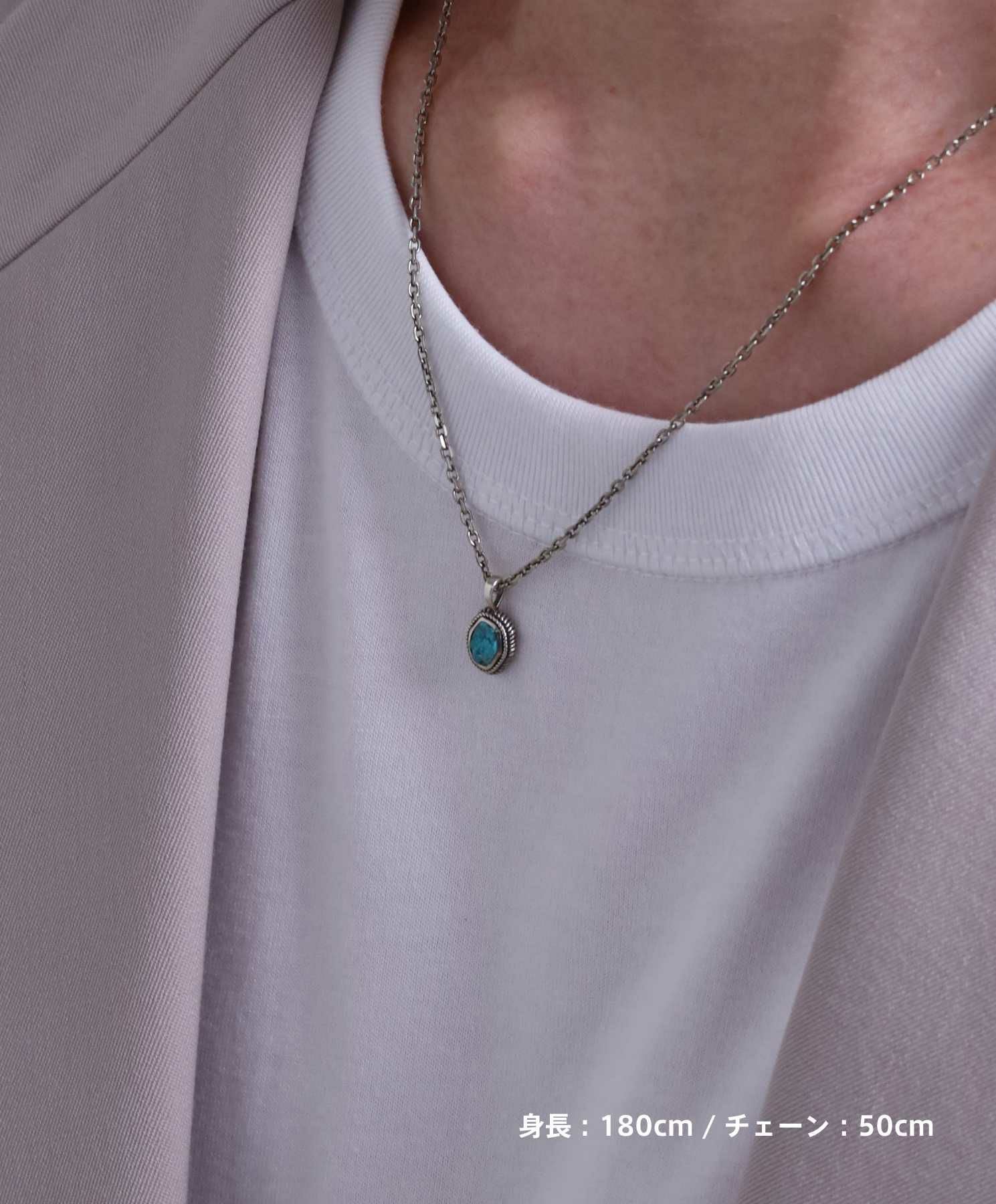 BASIC”スリーピングビューティー ターコイズネックレス/シルバー925