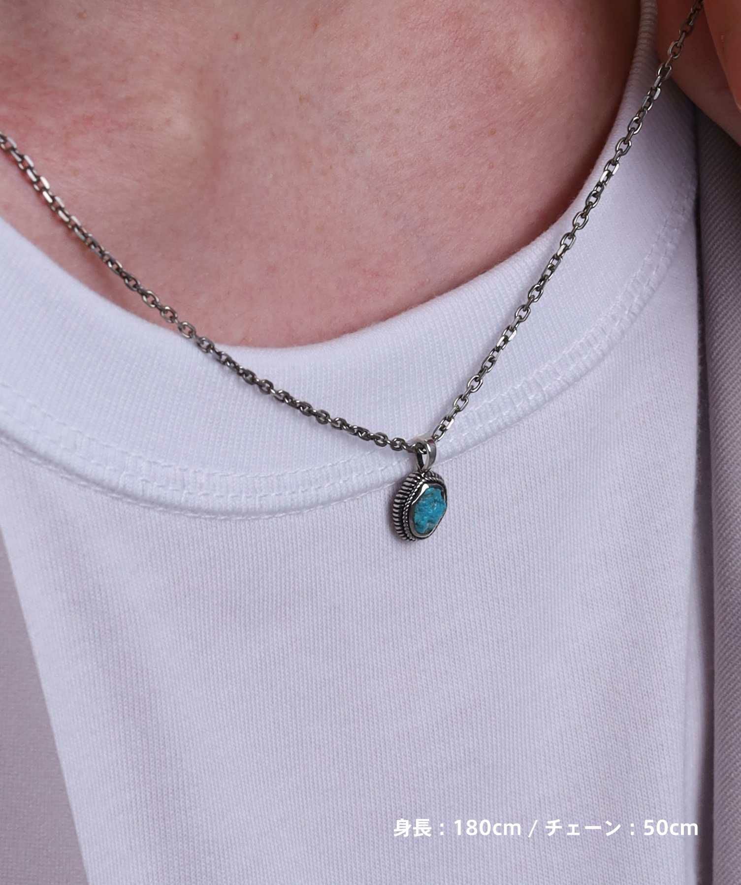 BASIC”スリーピングビューティー ターコイズネックレス/シルバー925