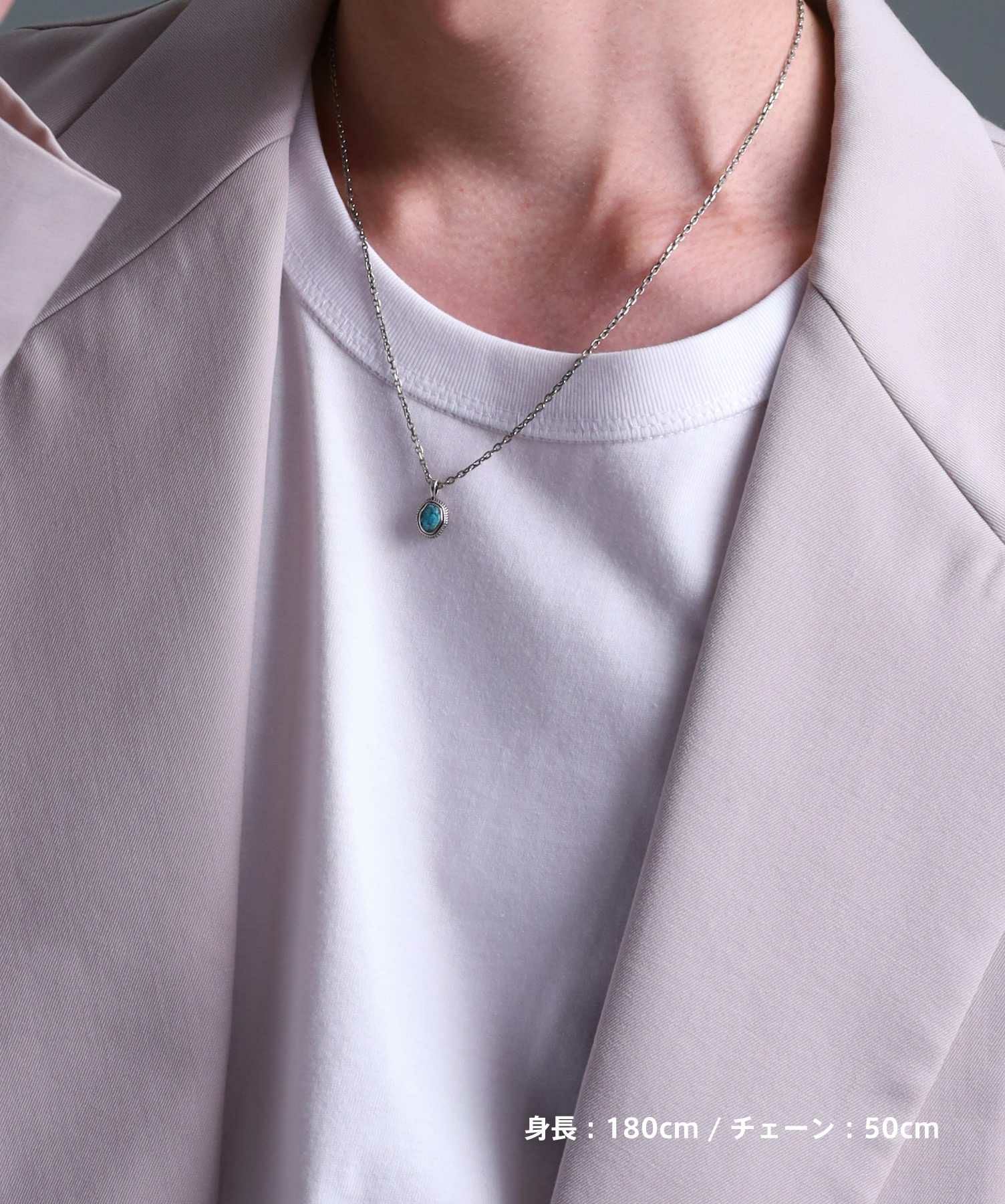 BASIC”スリーピングビューティー ターコイズネックレス/シルバー925