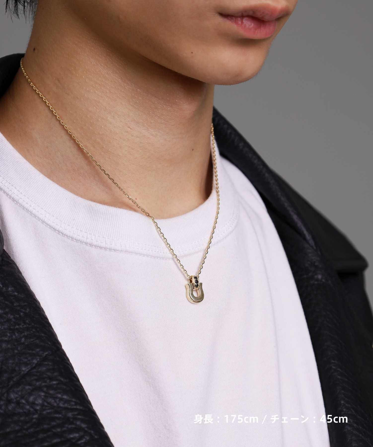 ラックホースシューネックレス/K10ゴールド