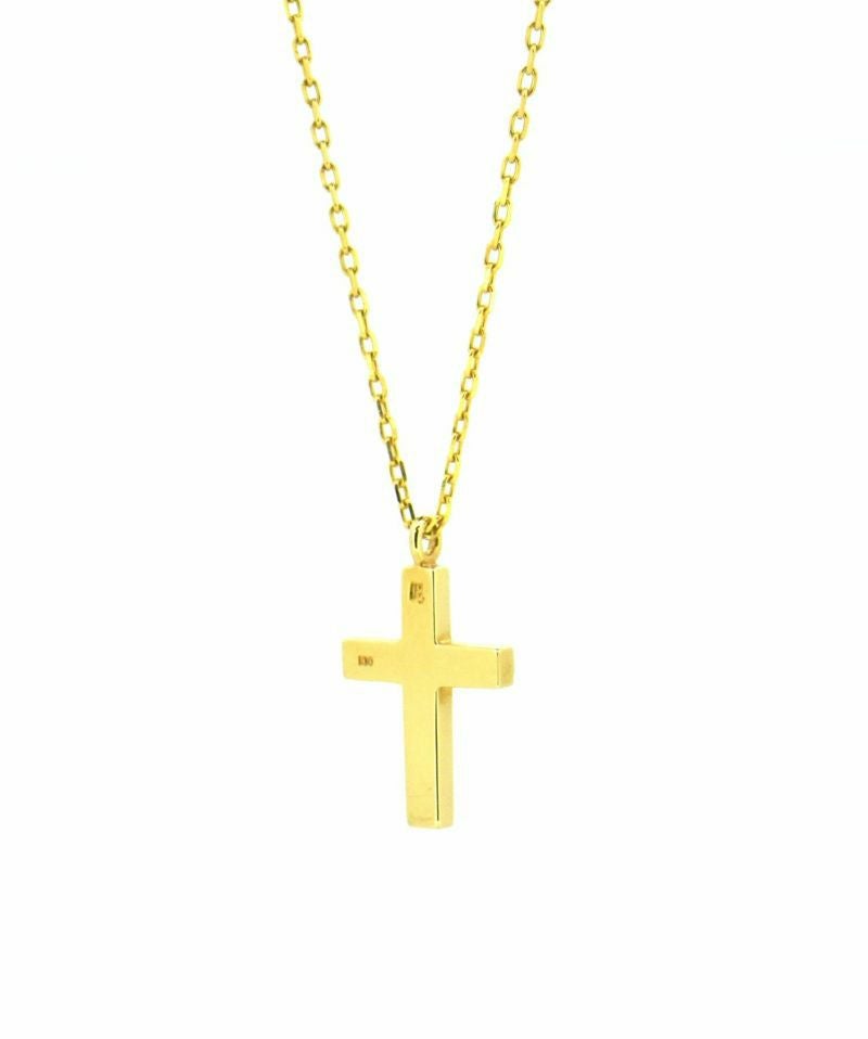 Petite Modern”プチネックレス（プレーンクロス/イエローゴールド