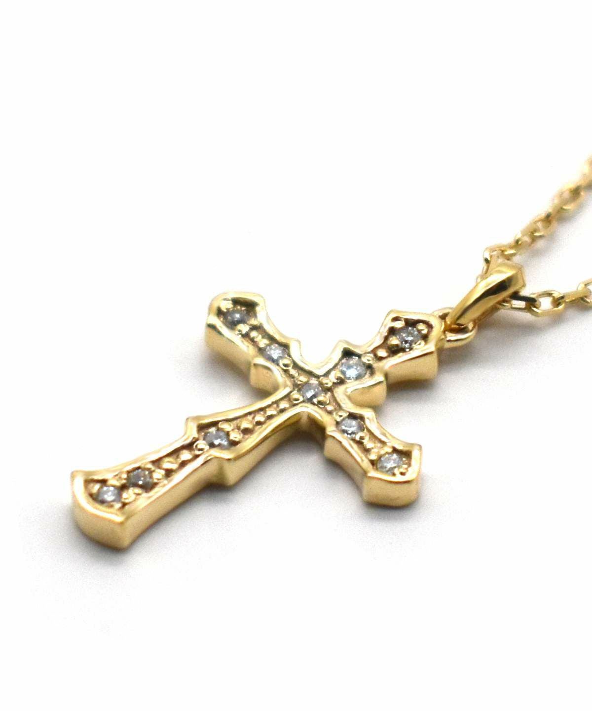 Petite Modern”プチネックレス（ヴィクトリアンクロス/イエロー