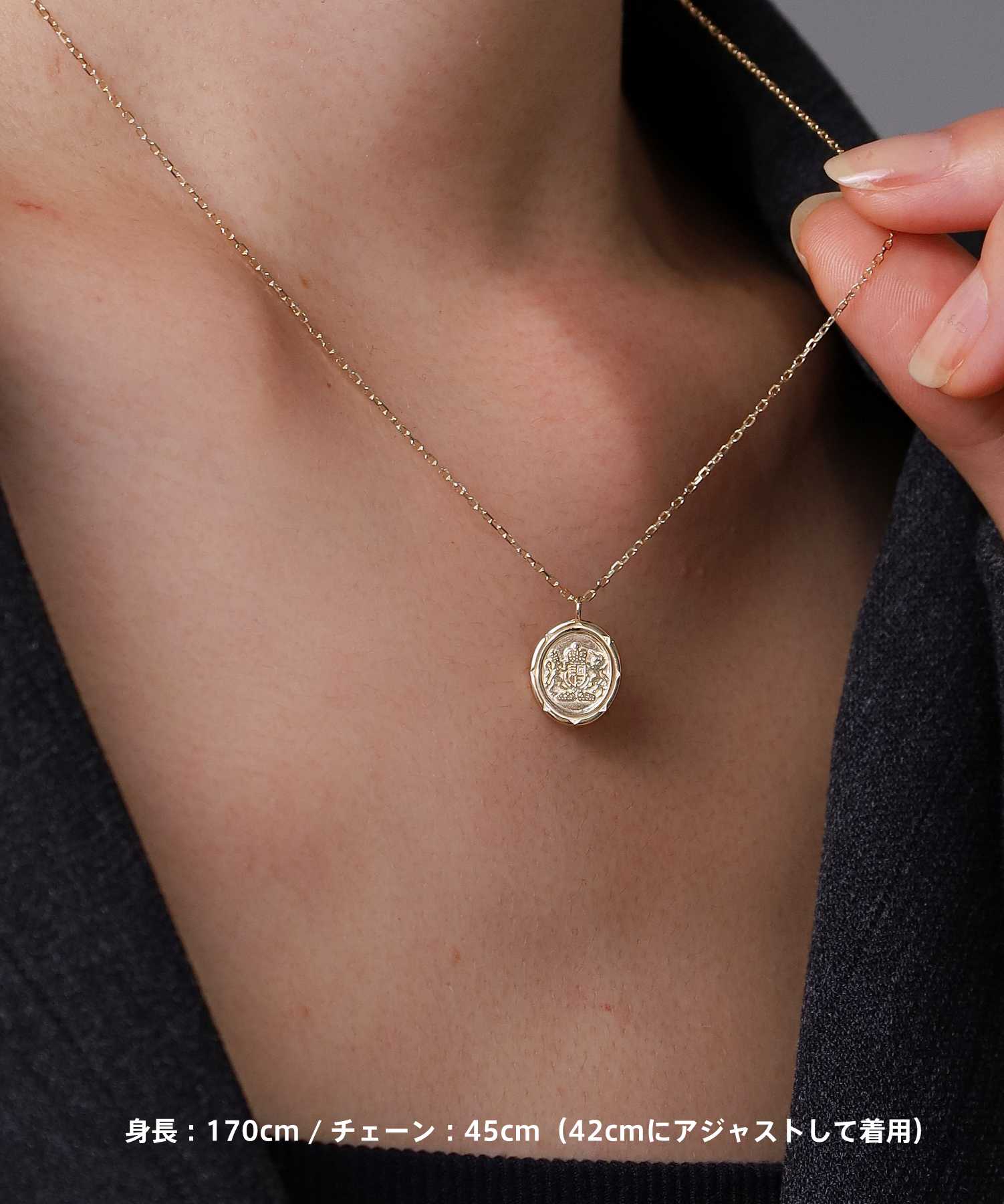 Petite Modern”プチネックレス（イギリス国章コイン/イエローゴールド