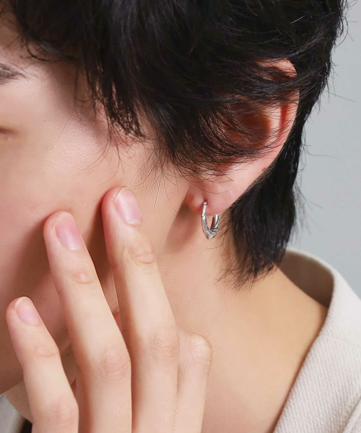 HOWL”クラシックタテガミフープピアス/シルバー925 | LION HEART STORE