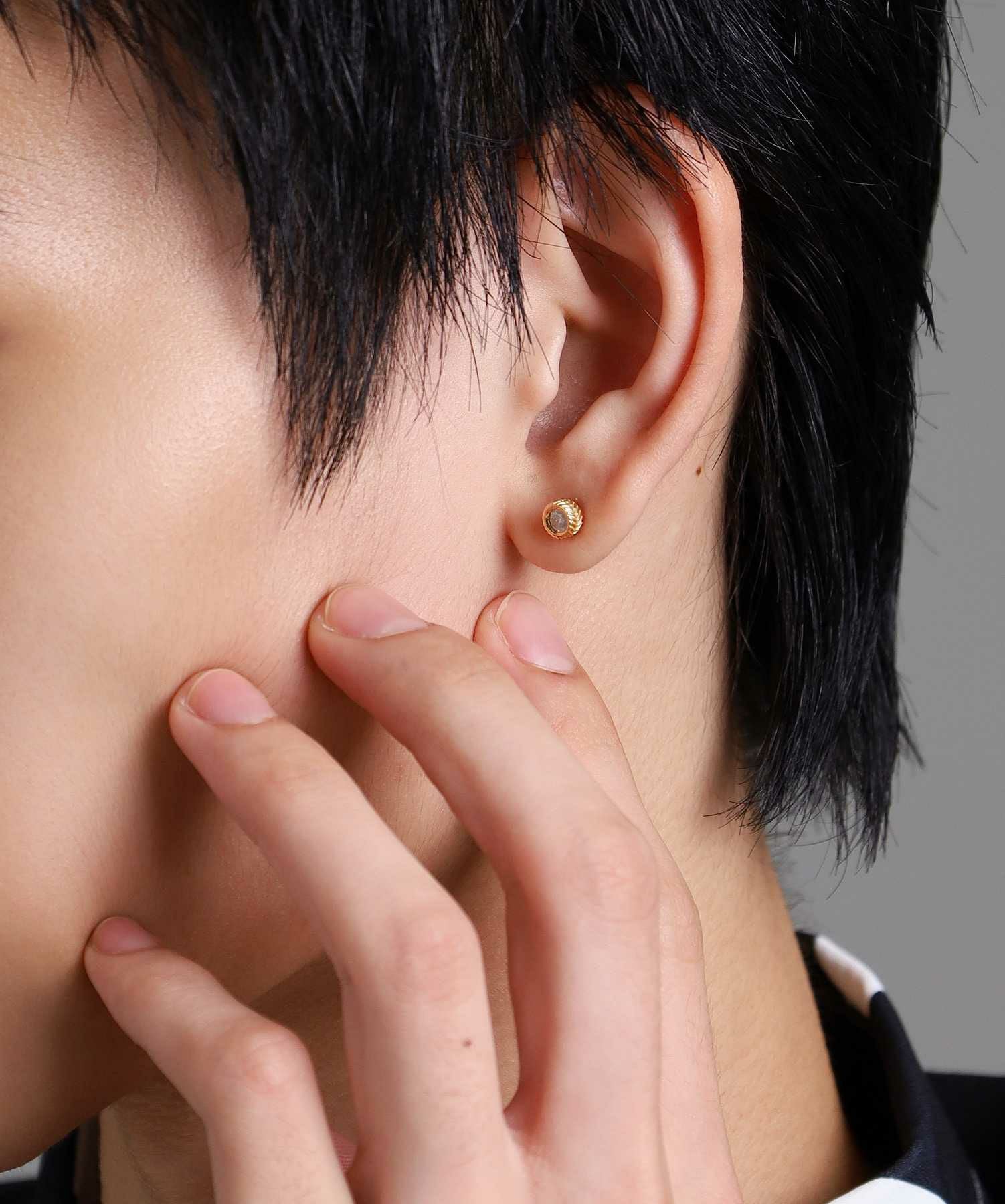 BASIC”アンシェントストーンピアス/K18ゴールド | LION HEART STORE