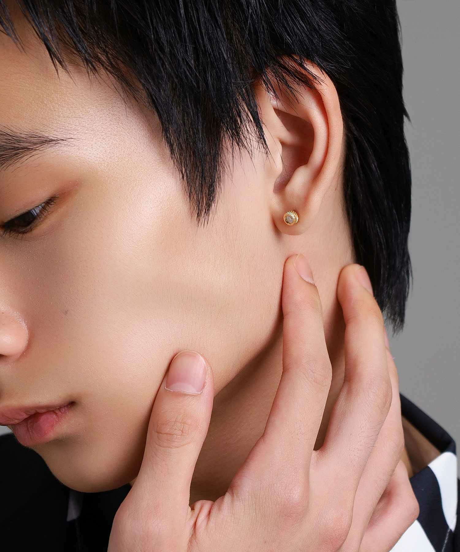 BASIC”アンシェントストーンピアス/K18ゴールド | LION HEART STORE