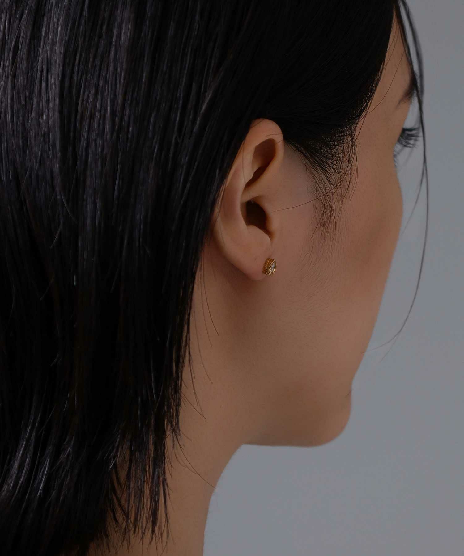 BASIC”アンシェントストーンピアス/K18ゴールド | LION HEART STORE