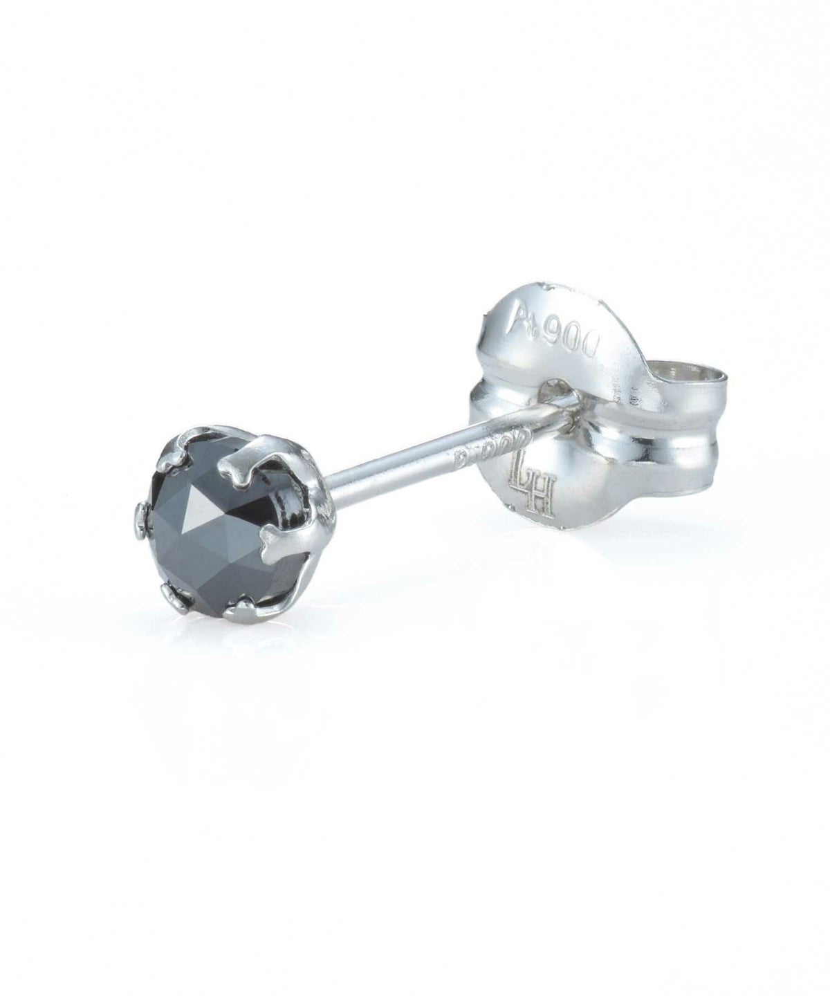 Petite Modern”ブラックダイヤモンドピアス（Sサイズ/0.1CT）/プラチナ 