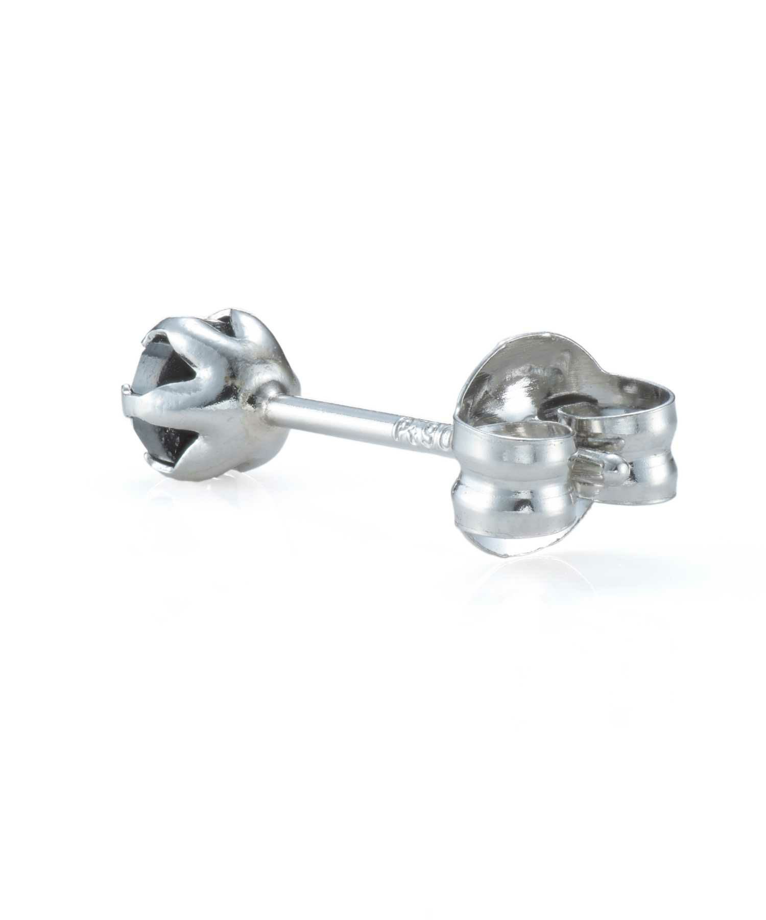 Petite Modern”ブラックダイヤモンドピアス（Sサイズ/0.1CT）/プラチナ