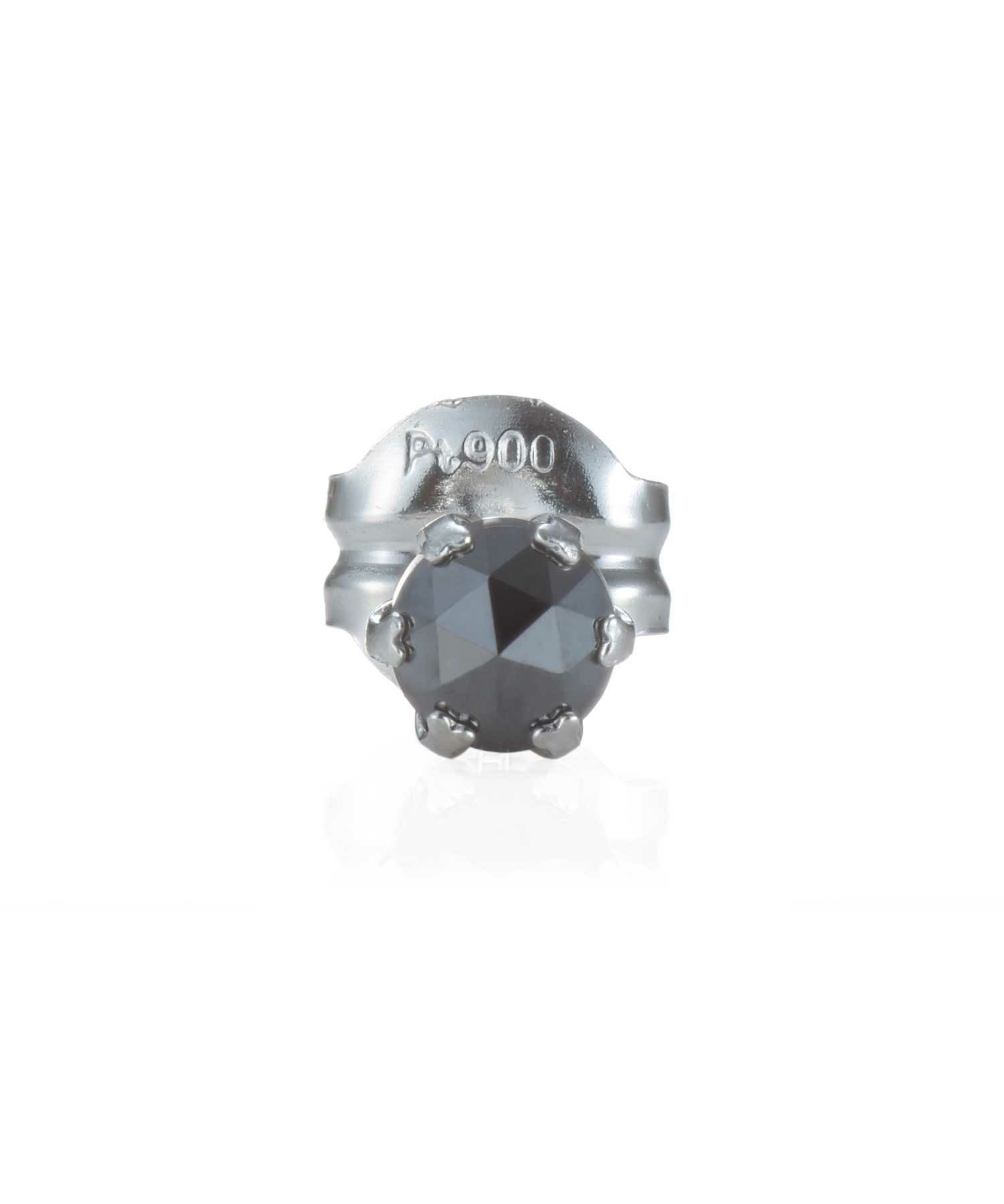 Petite Modern”ブラックダイヤモンドピアス（Sサイズ/0.1CT）/プラチナ