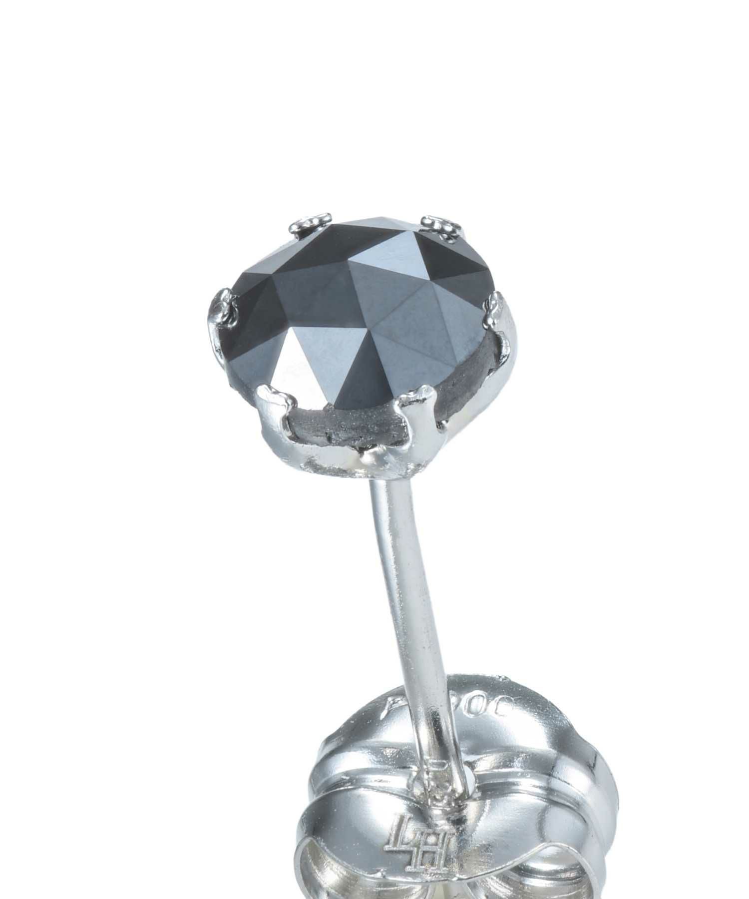 Petite Modern”ブラックダイヤモンドピアス（Mサイズ/0.25CT