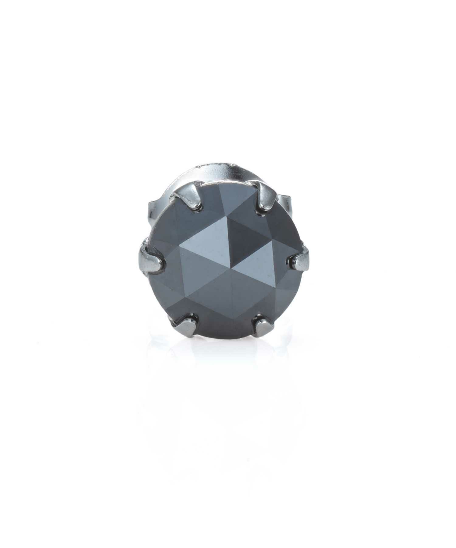 Petite Modern”ブラックダイヤモンドピアス（Lサイズ/0.5CT）/プラチナ