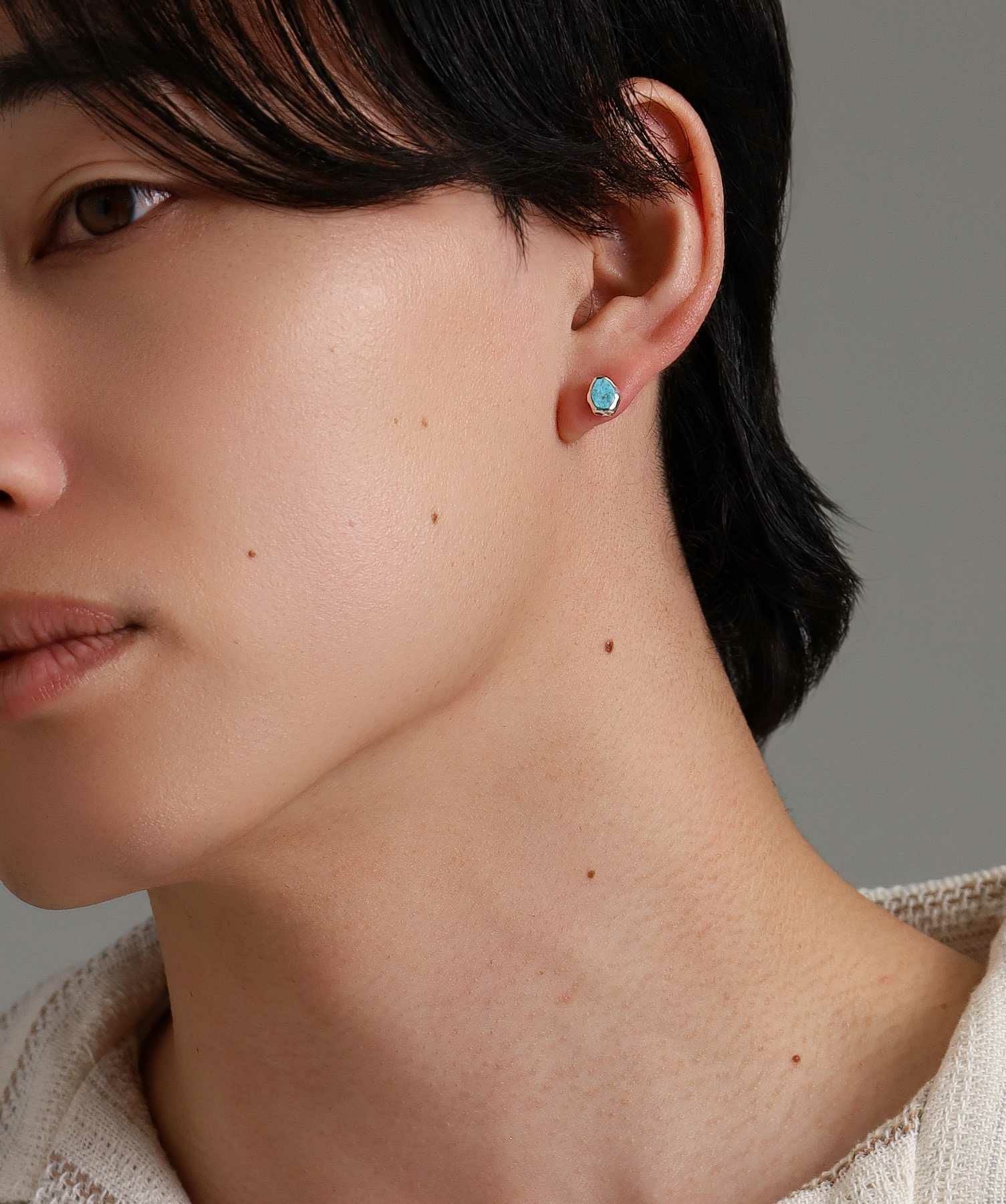 BASIC”スリーピングビューティーターコイズピアス/シルバー925 | LION