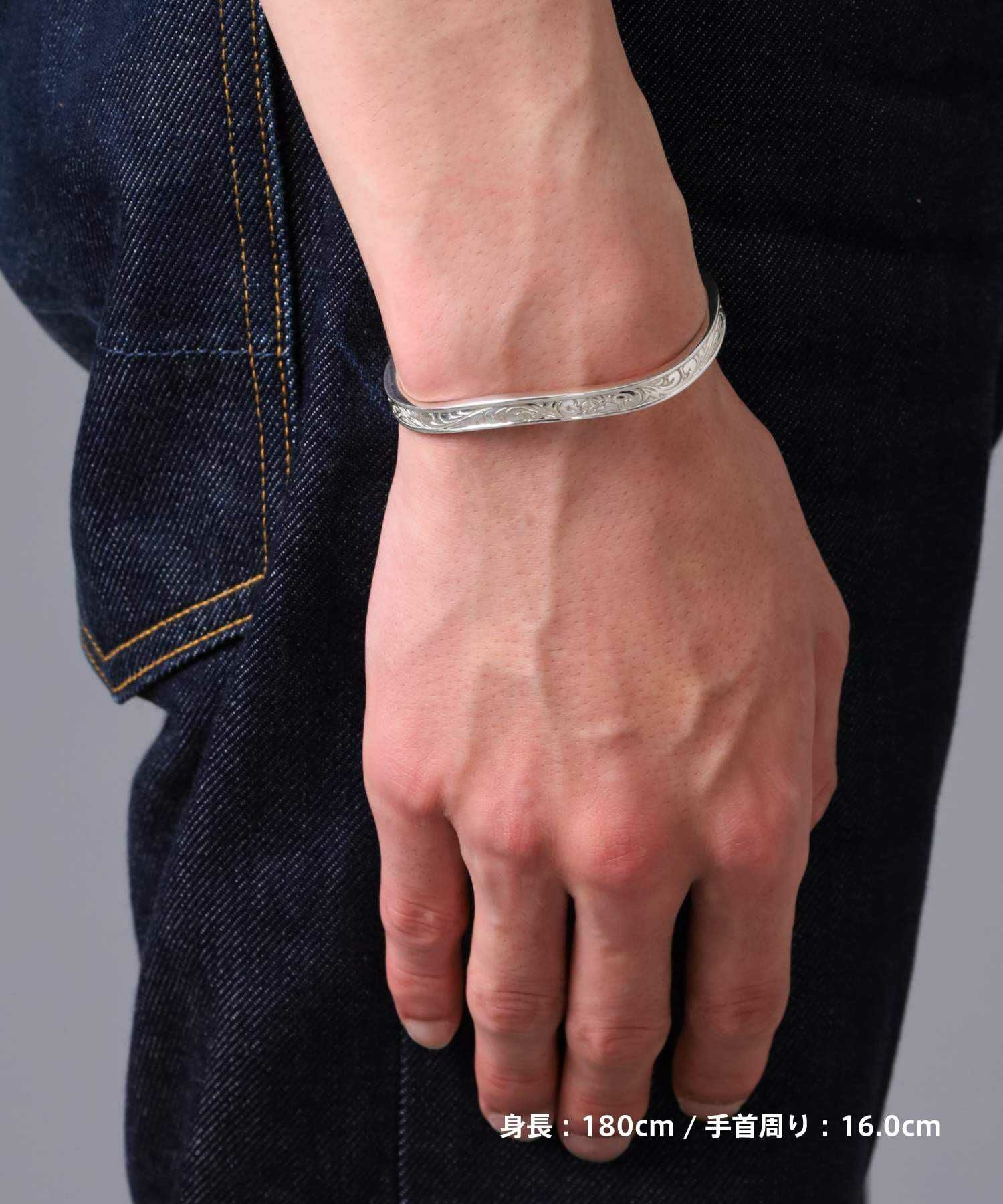 HAWAIIAN”プルメリアミディアムウェーブバングル/シルバー925 | LION