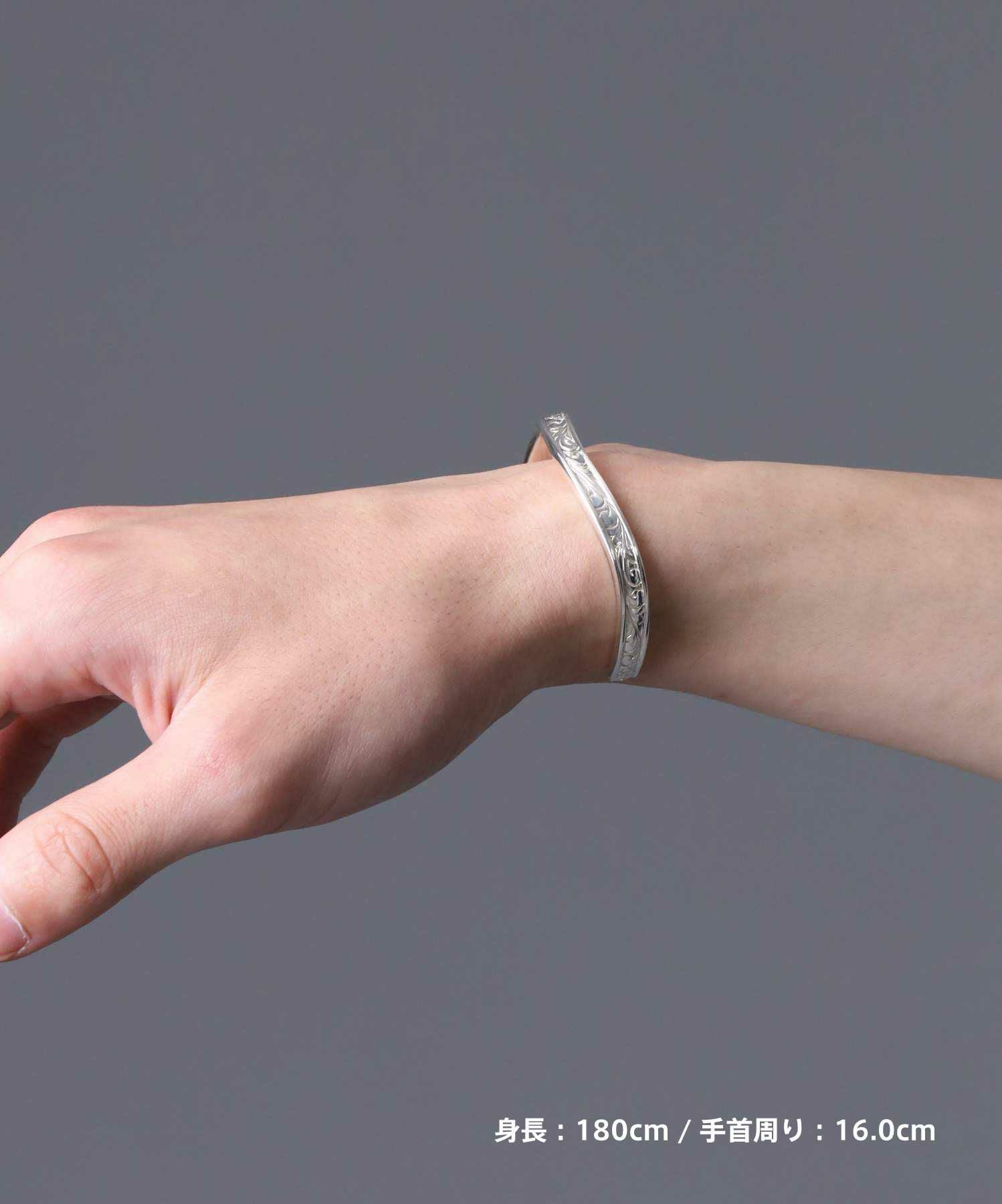 HAWAIIAN”プルメリアミディアムウェーブバングル/シルバー925 | LION