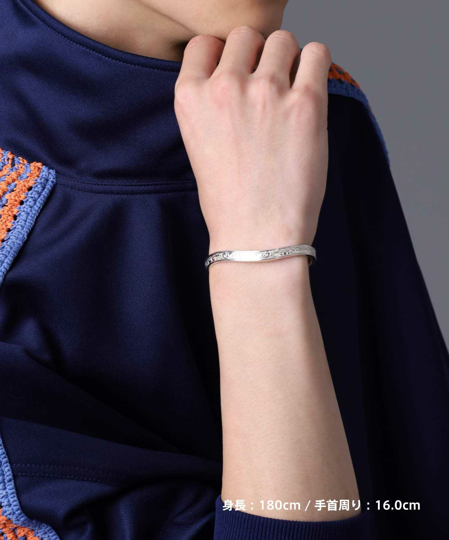 HAWAIIAN”プルメリアミディアムウェーブバングル/シルバー925 | LION