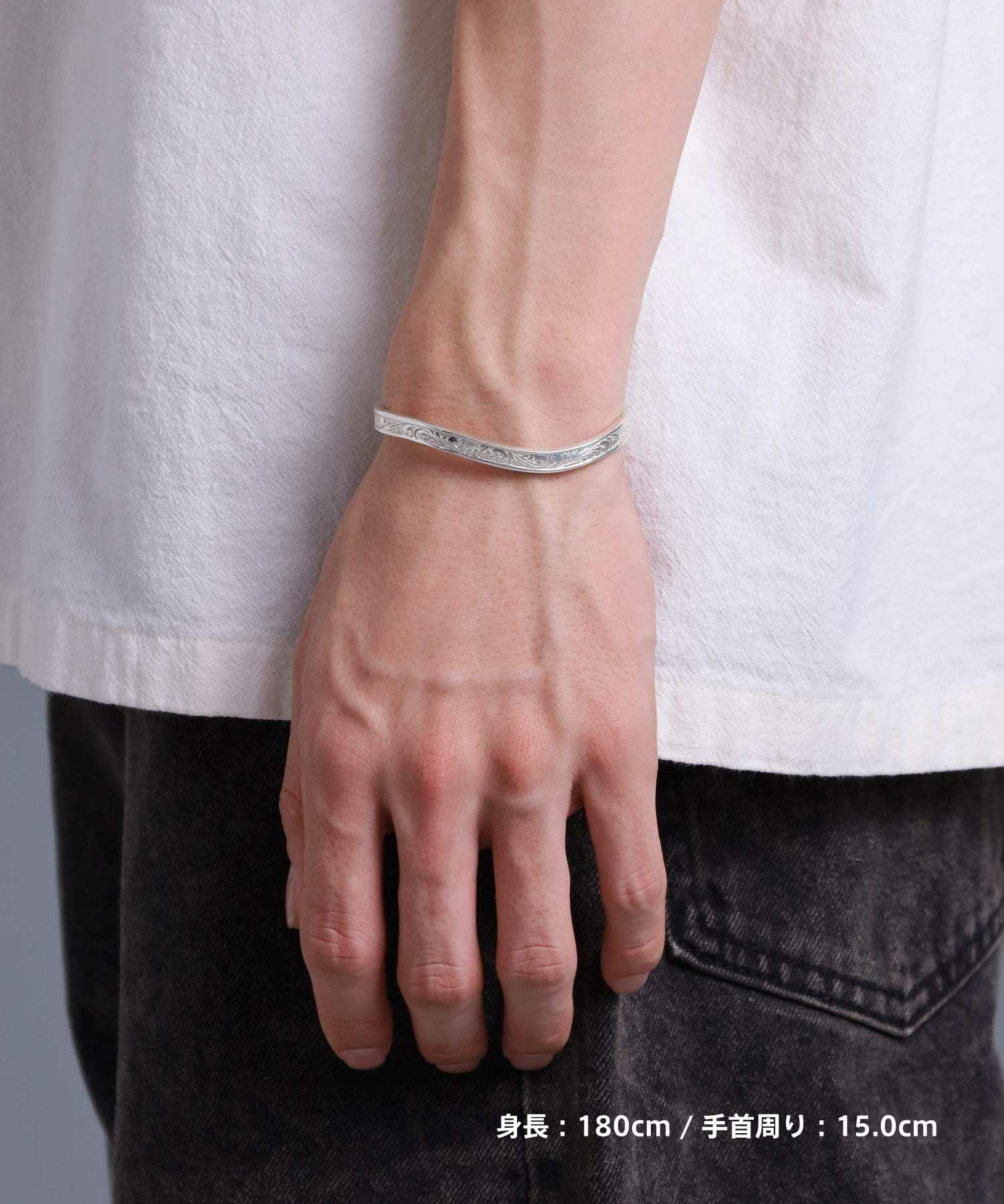 HAWAIIAN”プルメリアミディアムウェーブバングル/シルバー925 | LION