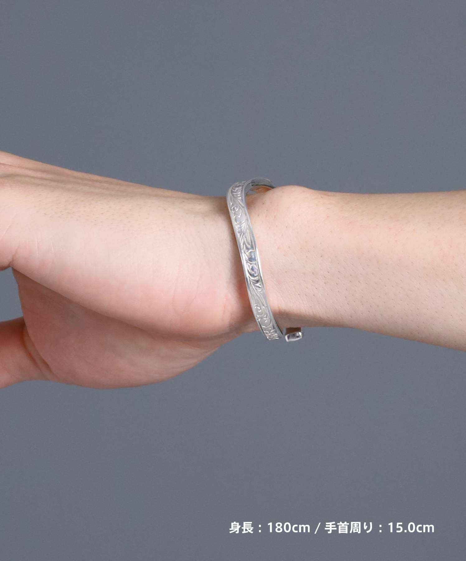 HAWAIIAN”プルメリアミディアムウェーブバングル/シルバー925 | LION