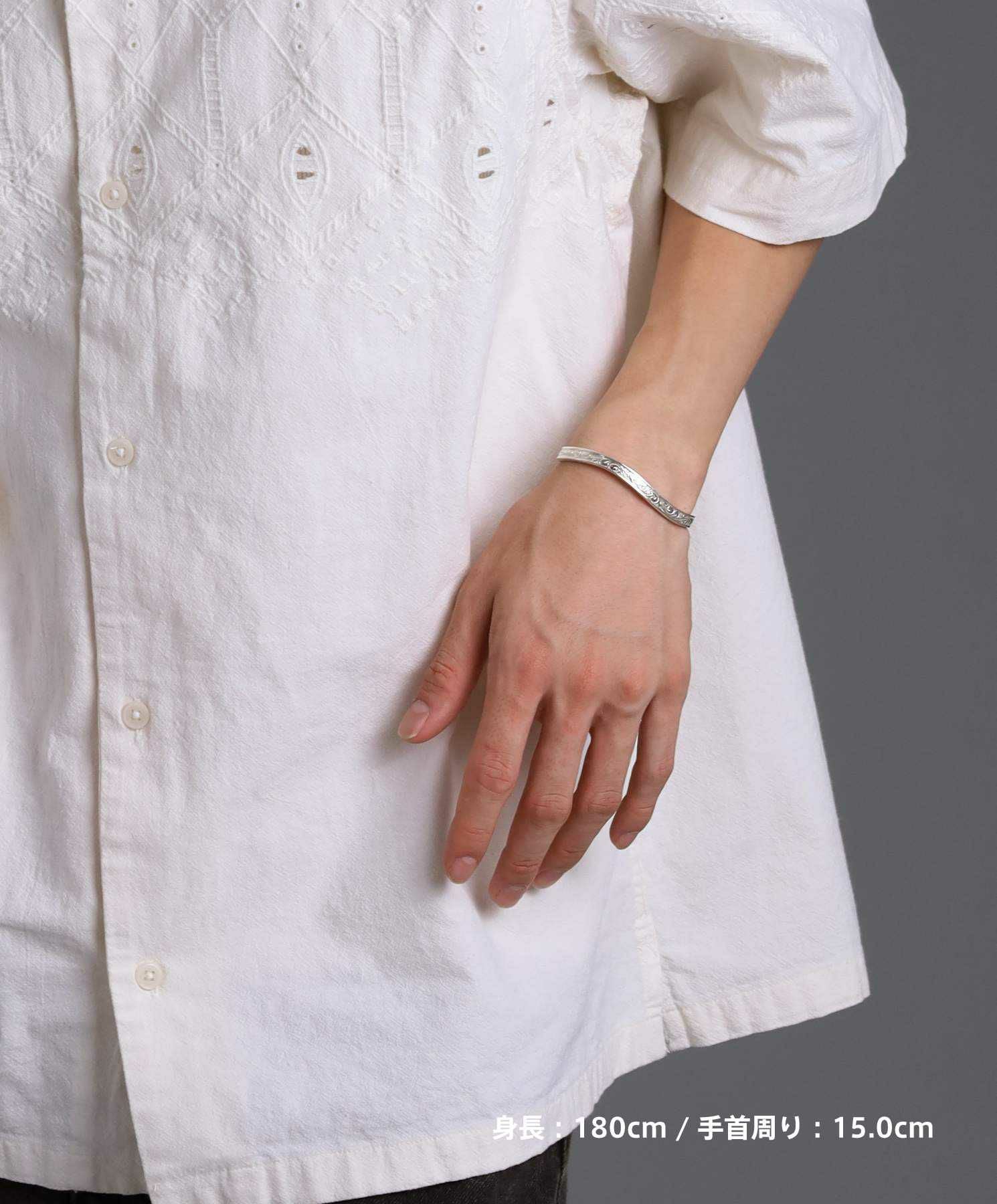 HAWAIIAN”プルメリアミディアムウェーブバングル/シルバー925 | LION