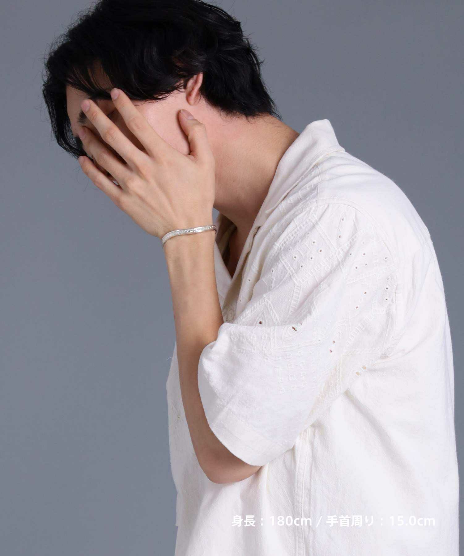 HAWAIIAN”プルメリアミディアムウェーブバングル/シルバー925 | LION