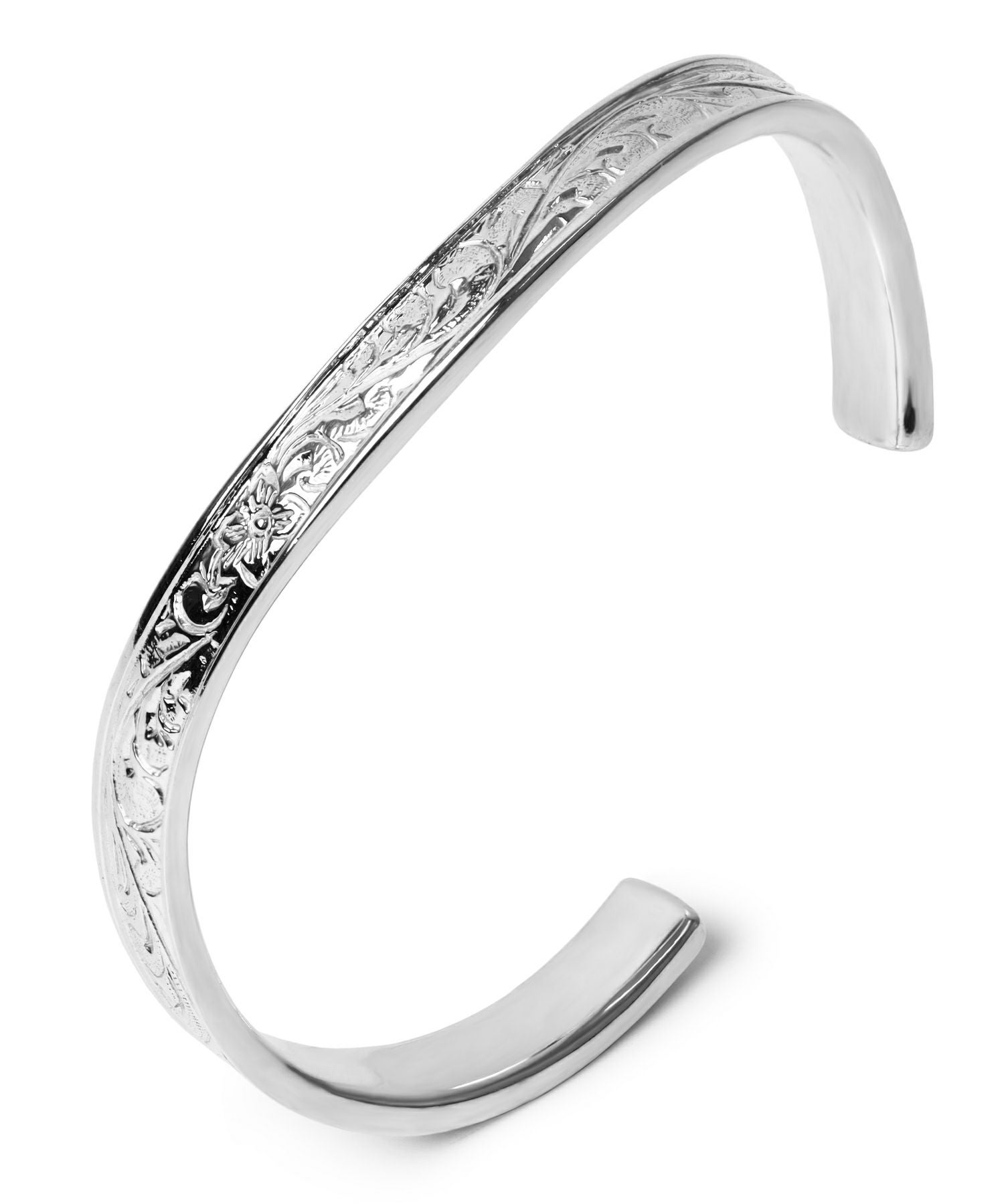 プルメリア ラージウェーブバングル/シルバー925