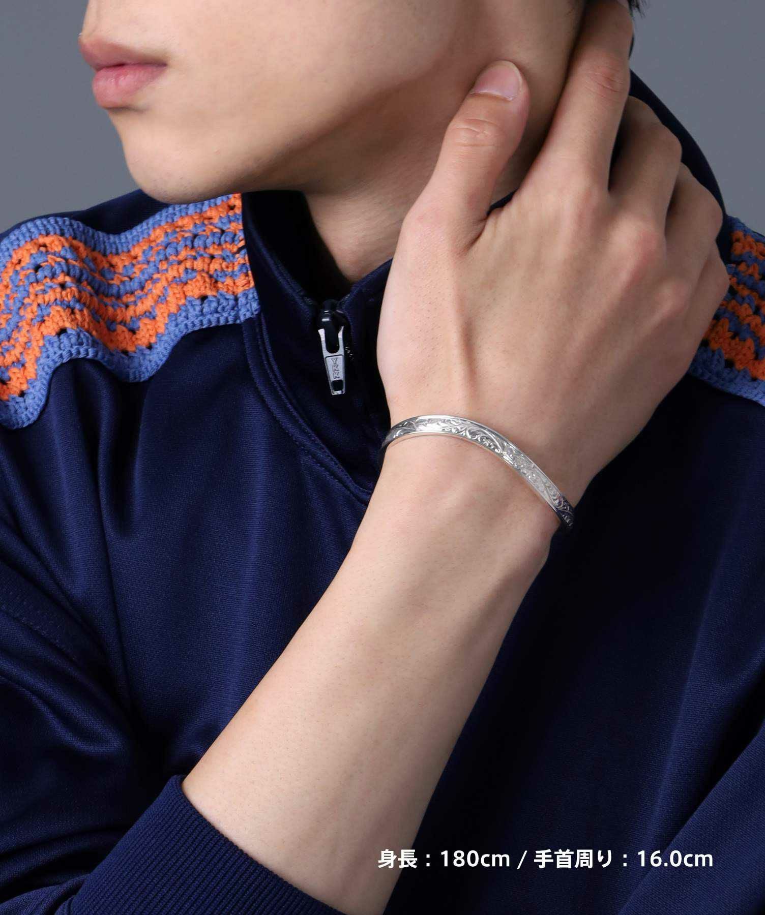 プルメリア ラージウェーブバングル/シルバー925