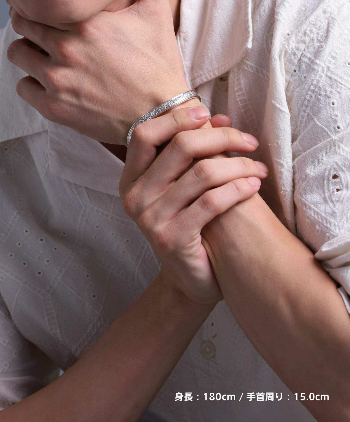 プルメリア ラージウェーブバングル/シルバー925