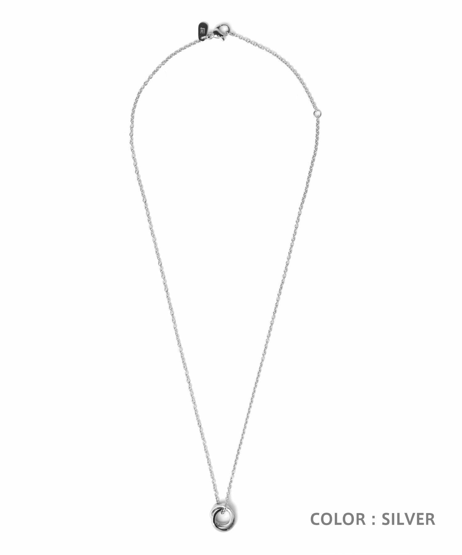 限定展開】“LH-1”ウェーブダブルリングネックレス/サージカル