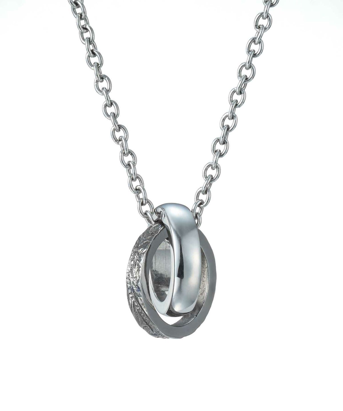 【WEB限定】ナチュラルダブルリングネックレス/サージカルステンレス