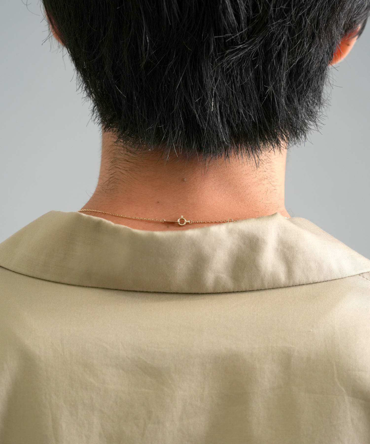 Petite Modern”プチネックレス（SANDプレート/イエローゴールド）/K10