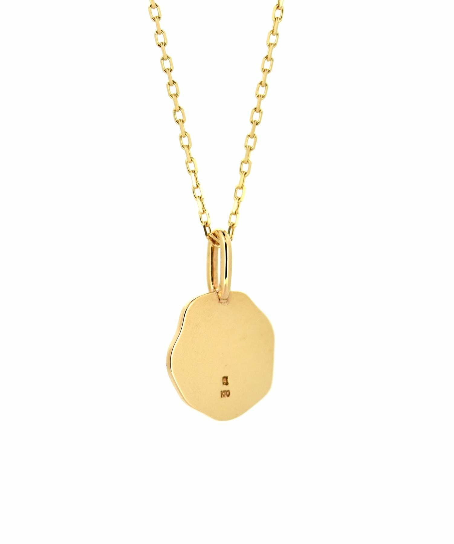 Petite Modern”プチネックレス（スタンプ/イエローゴールド）/K10