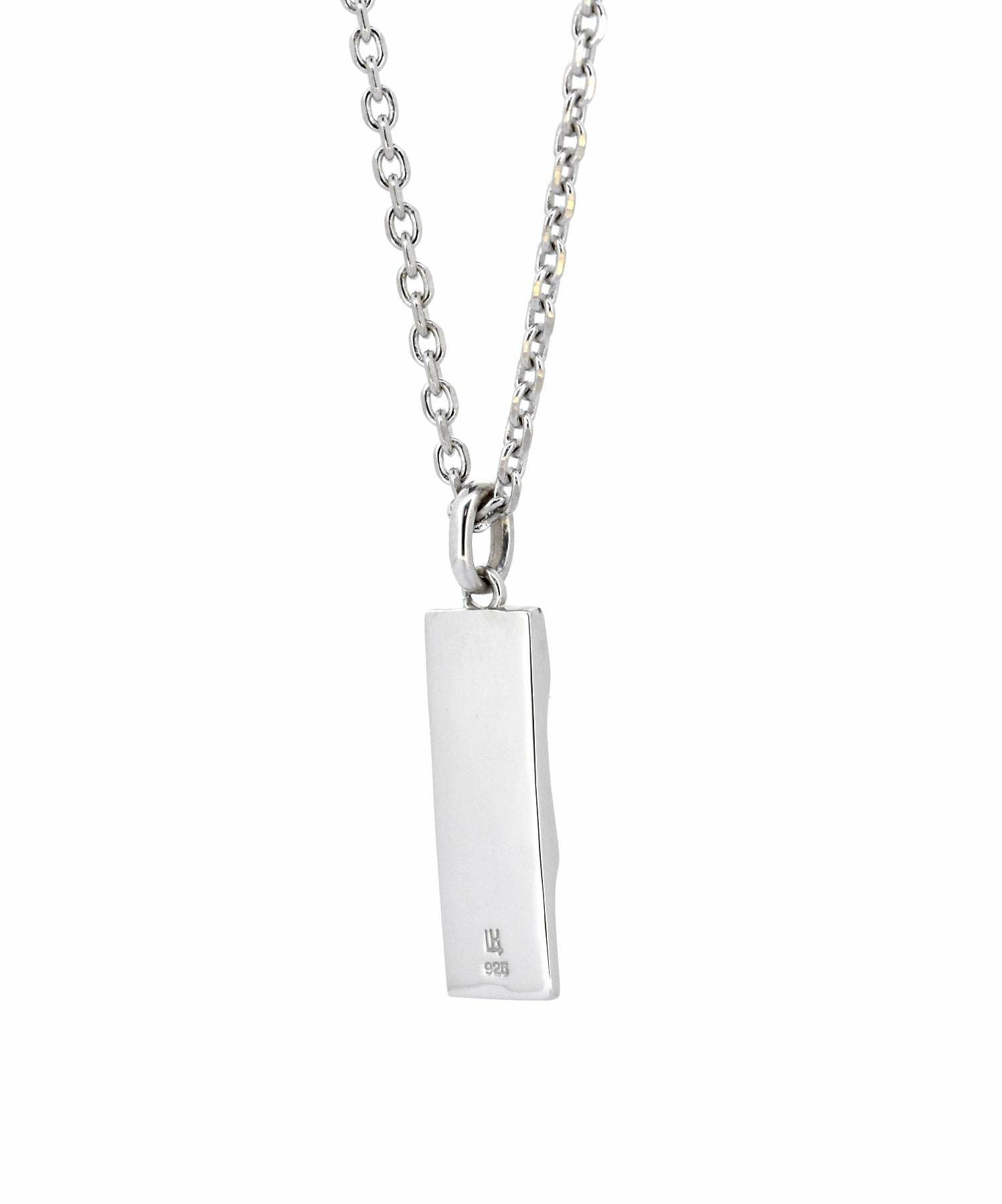 ツイストテックプレートネックレス/シルバー925（シルバー・ブラック）