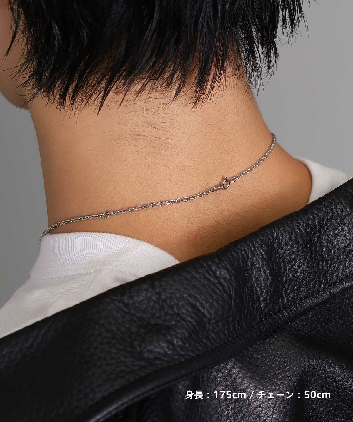 ツイストテックプレートネックレス/シルバー925（シルバー・ブラック）