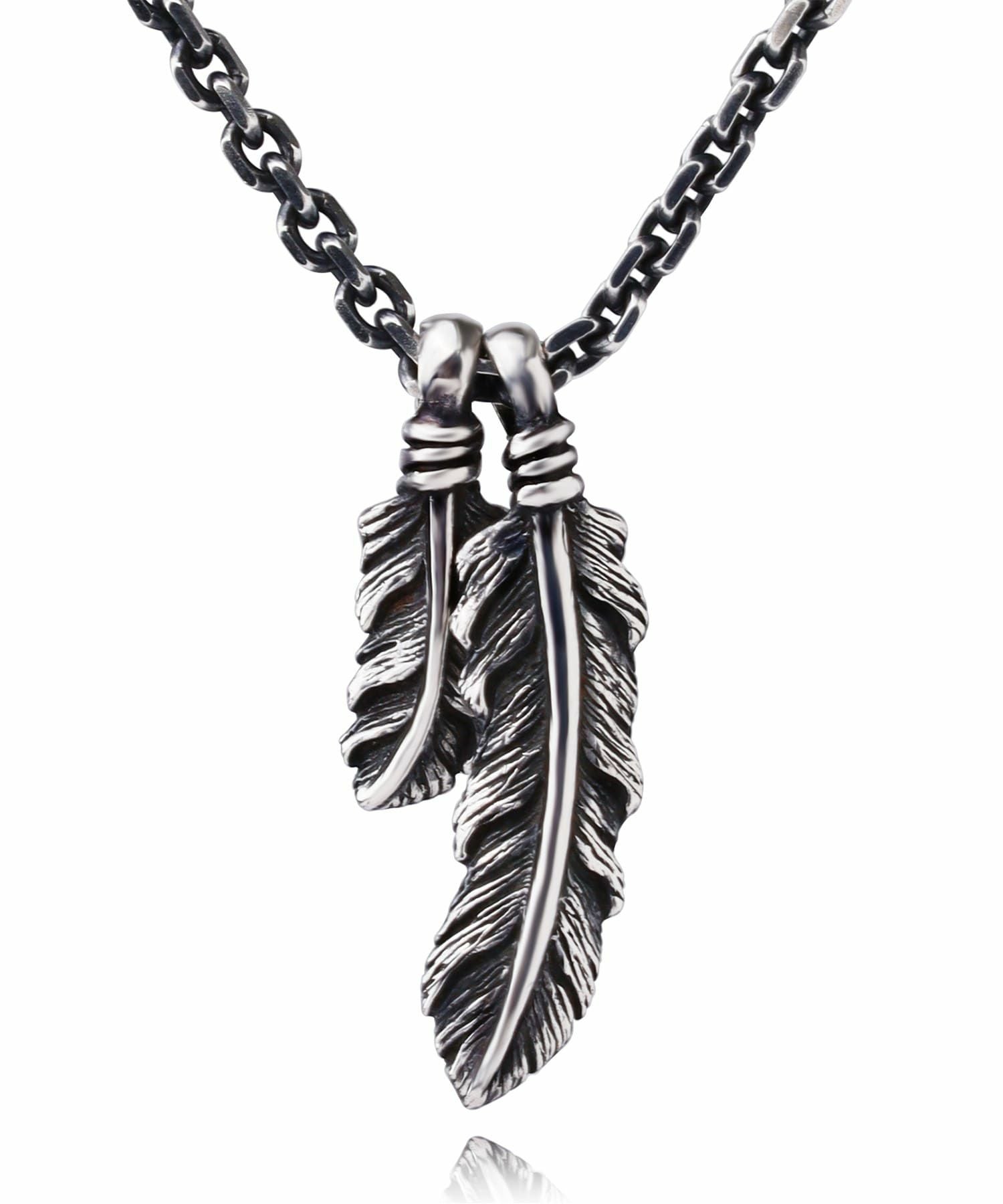 BASIC”ツインフェザーネックレス/シルバー925 | LION HEART STORE