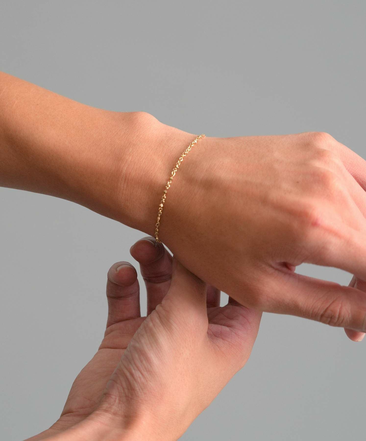 ピラミッドチェーンブレスレット/Mサイズ/K10ゴールド | LION HEART