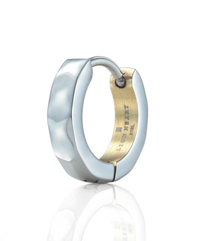 【WEB限定】カッティングフープピアス/シルバー×ゴールド/サージカルステンレス316L（金属アレルギー対応）