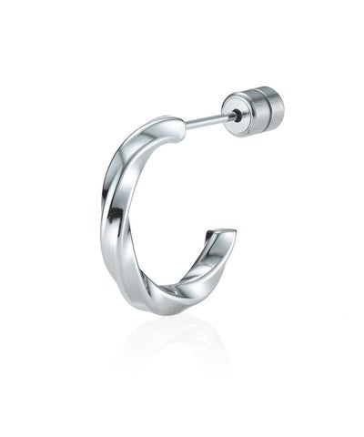 【WEB限定】ツイストフープピアス/シルバー/サージカルステンレス316L（金属アレルギー対応）