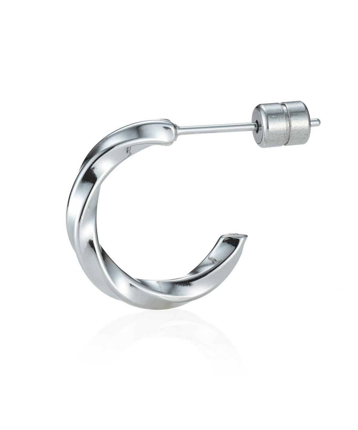 【WEB限定】ツイストフープピアス/シルバー/サージカルステンレス316L（金属アレルギー対応）