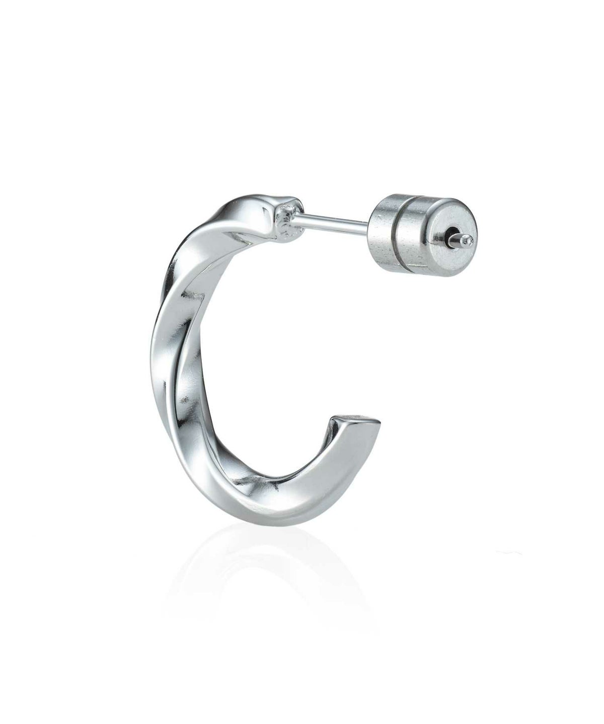 【WEB限定】ツイストフープピアス/シルバー/サージカルステンレス316L（金属アレルギー対応）