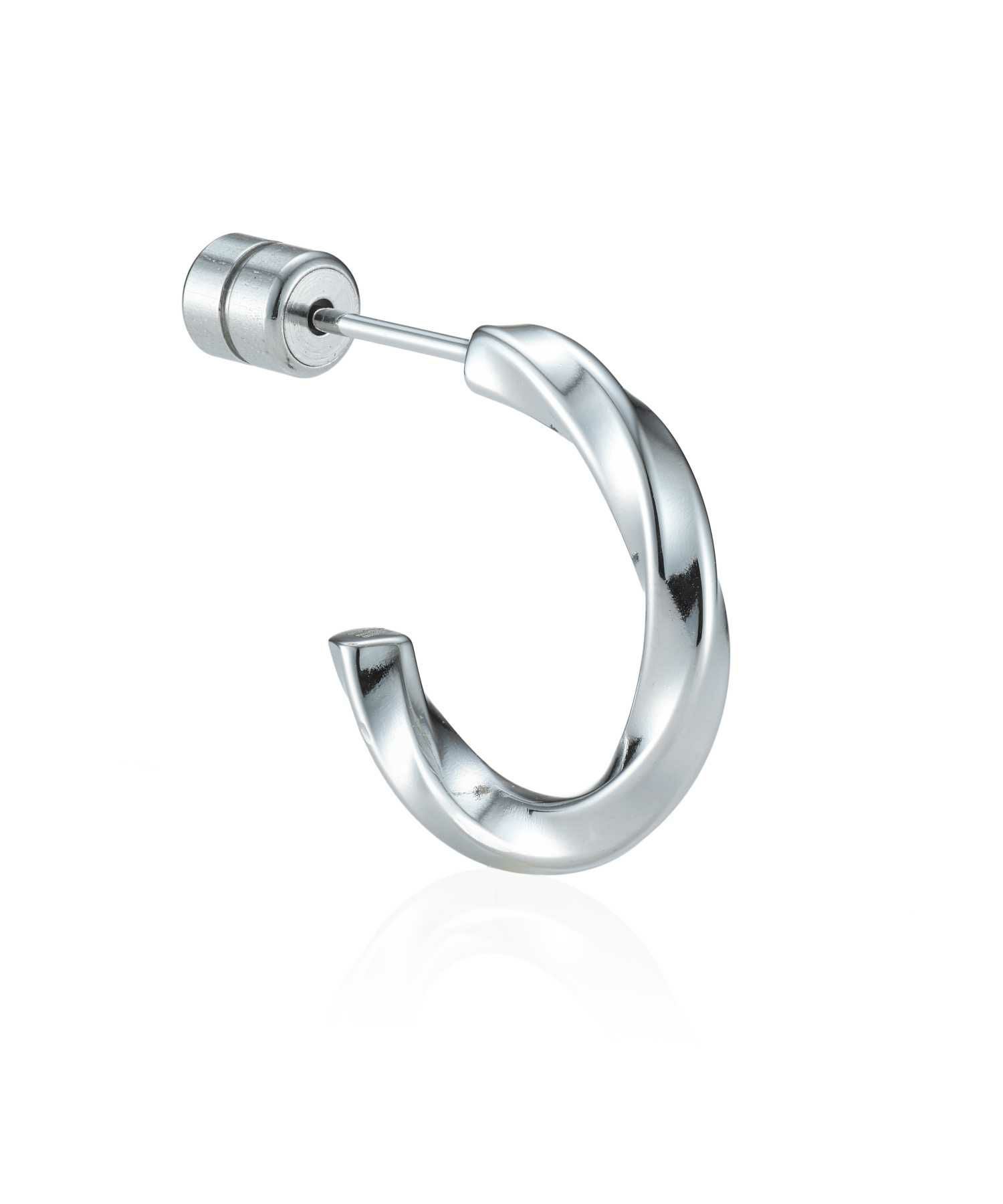 【WEB限定】ツイストフープピアス/シルバー/サージカルステンレス316L（金属アレルギー対応）【WEB限定】ツイストフープピアス/シルバー/サージカルステンレス316L（金属アレルギー対応）