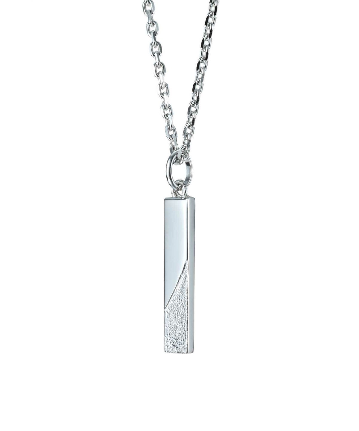 【WEB限定】トライネックレス/サンドプレート/サージカルステンレス（シルバー・ブラック）