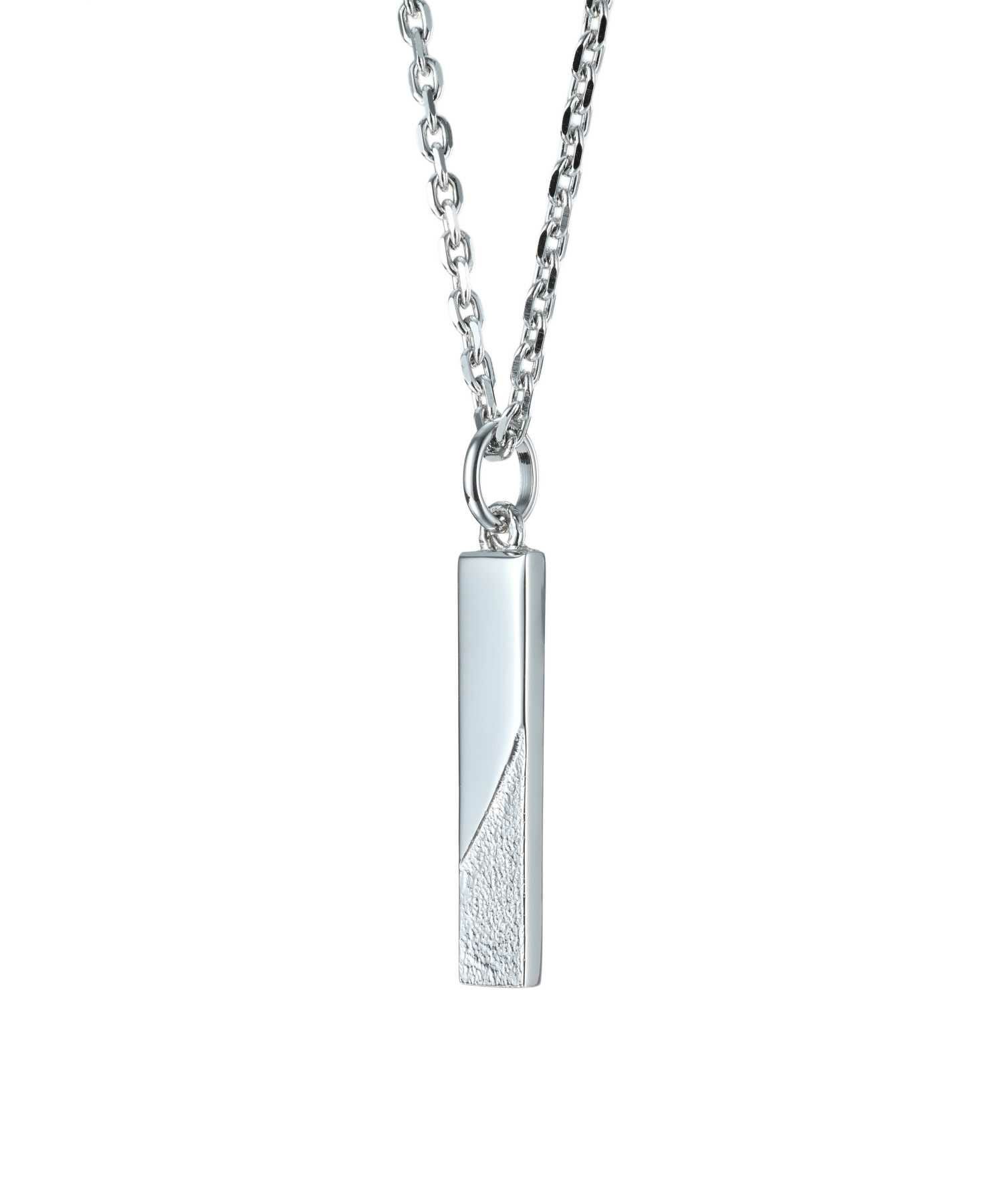 【WEB限定】トライネックレス/サンドプレート/サージカルステンレス（シルバー・ブラック）