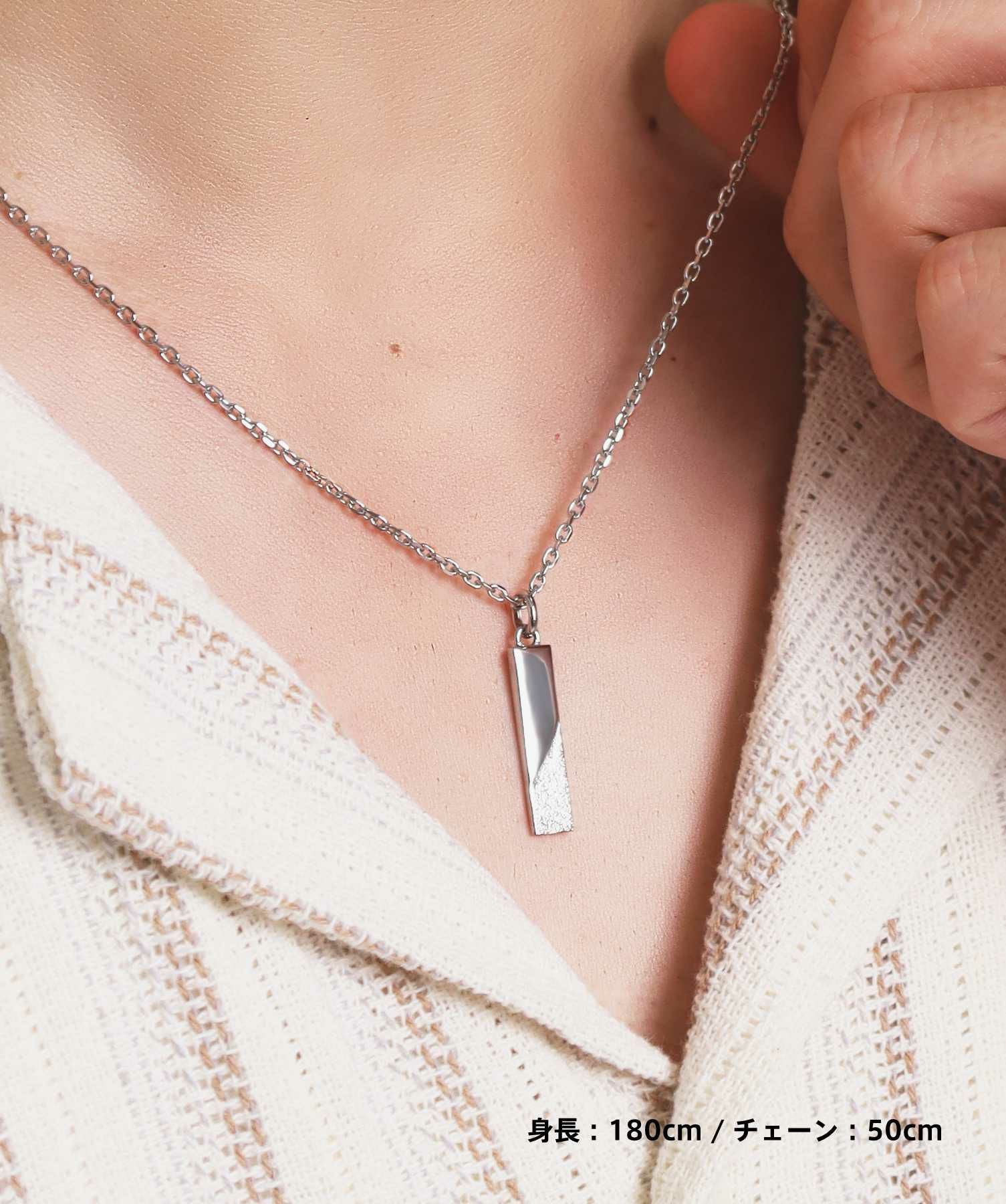 限定展開】“SAND”プレートネックレス（シルバー）/サージカル