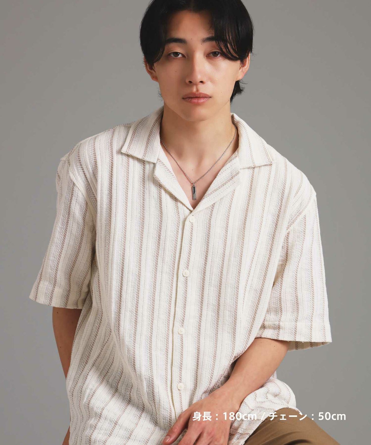 【WEB限定】トライネックレス/サンドプレート/サージカルステンレス（シルバー・ブラック）