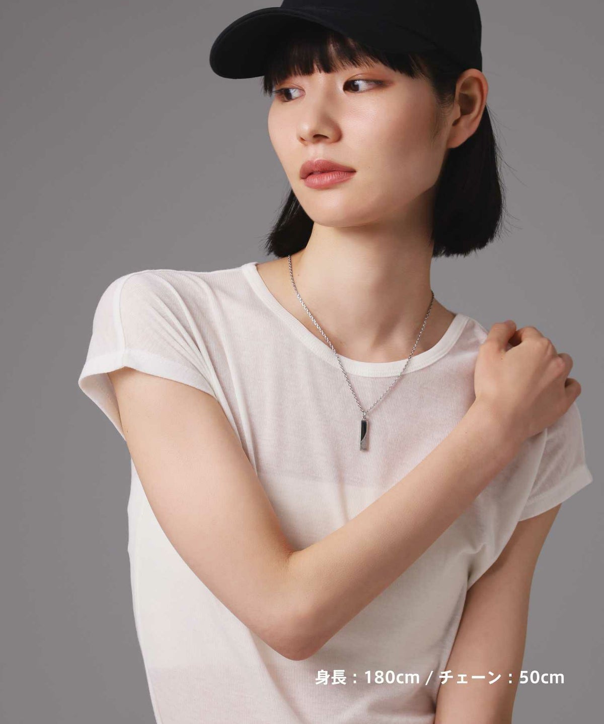 【WEB限定】トライネックレス/サンドプレート/サージカルステンレス（シルバー・ブラック）