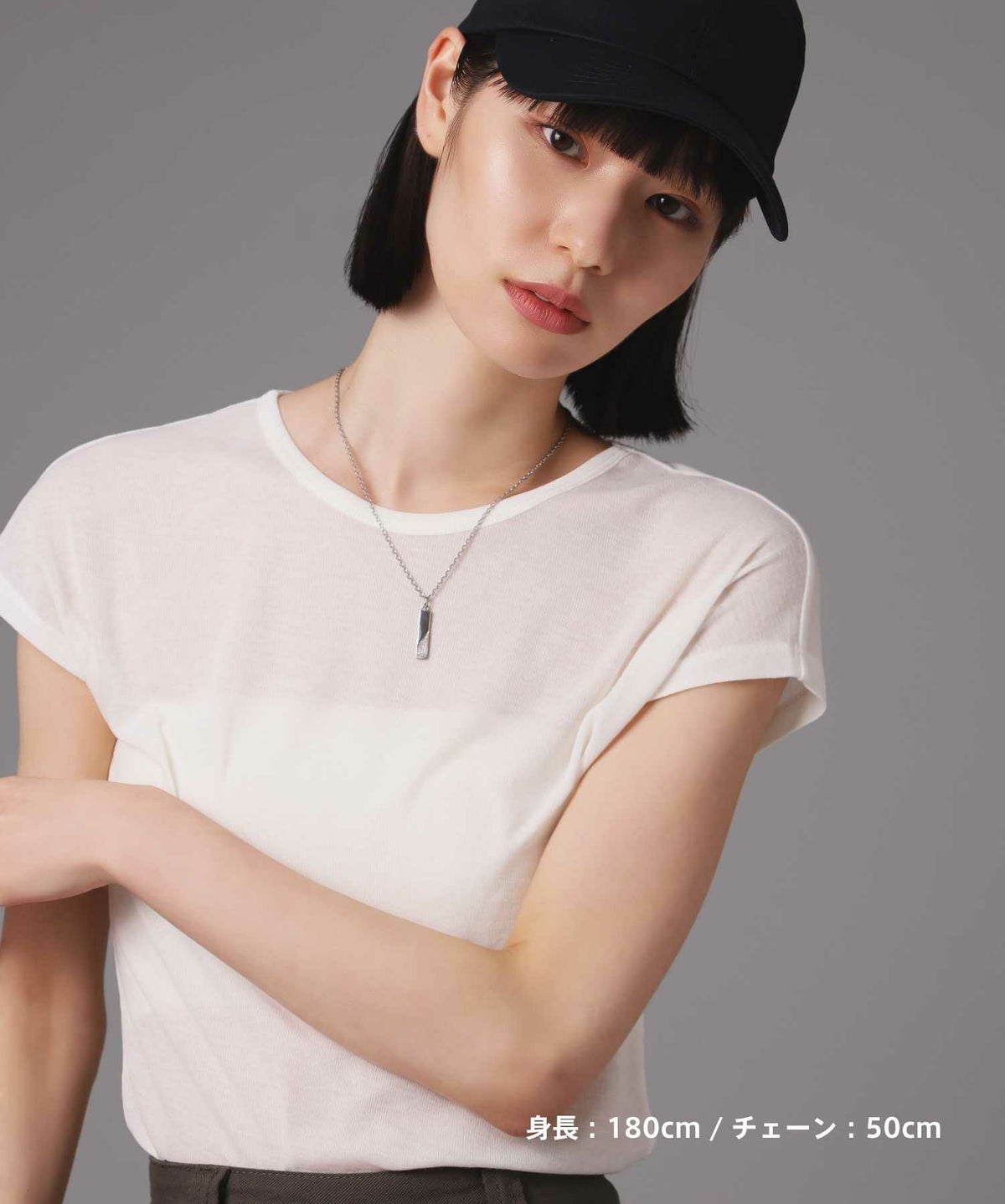 【WEB限定】トライネックレス/サンドプレート/サージカルステンレス（シルバー・ブラック）