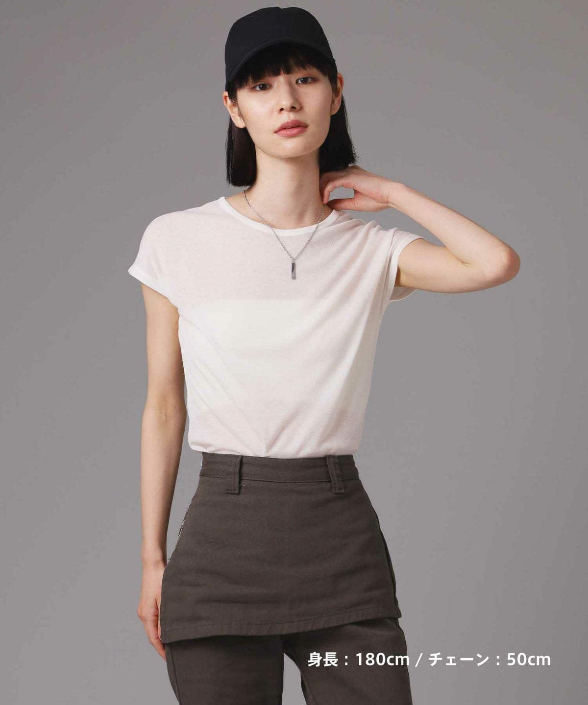 【WEB限定】トライネックレス/サンドプレート/サージカルステンレス（シルバー・ブラック）